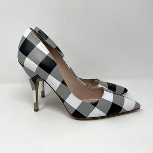 Kate Spade Gingham Heels Checkered